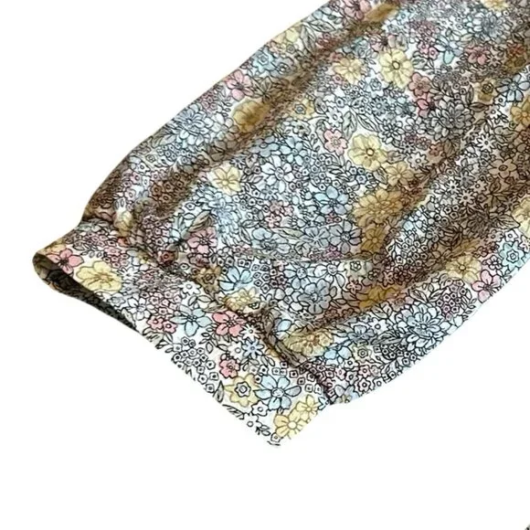 Quanta du Soleil Dainty Floral Print Dress Puff Sleeves Mini Size 36 EU Small - Picture 12 of 12